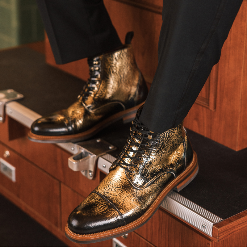 The Rome Boot in Gilded Gold