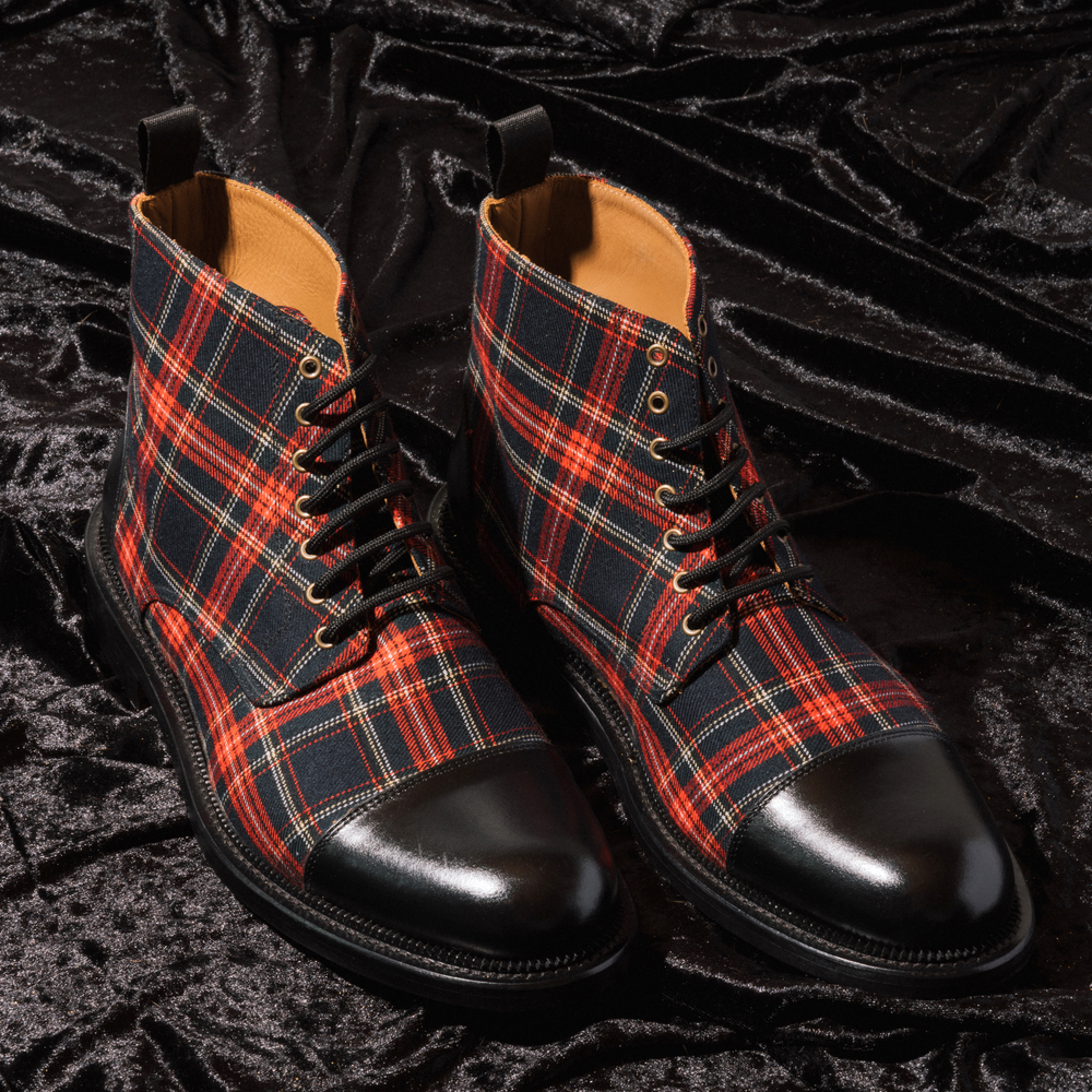 The Jack Dress Boot in Red Plaid