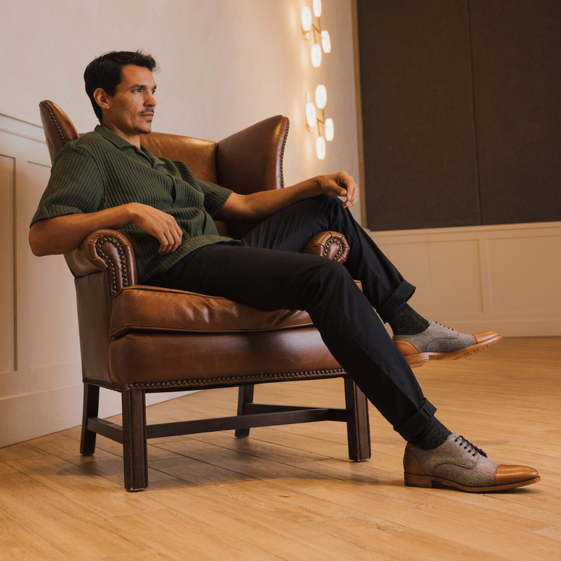 The Jack Shoe in Grey/Brown