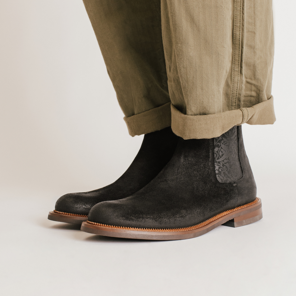 The Glen Boot in Black Suede