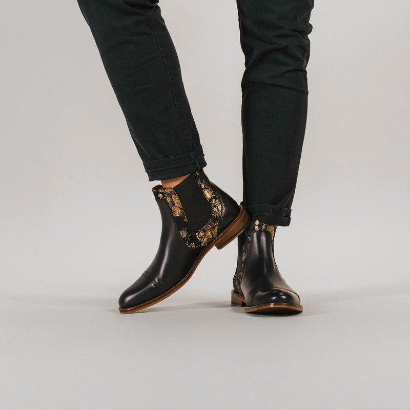 The Valencia Chelsea Boot in Eden Noir (Last Chance, Final Sale)