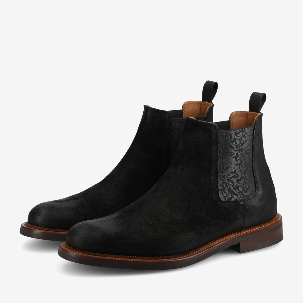 The Glen Boot in Black Suede