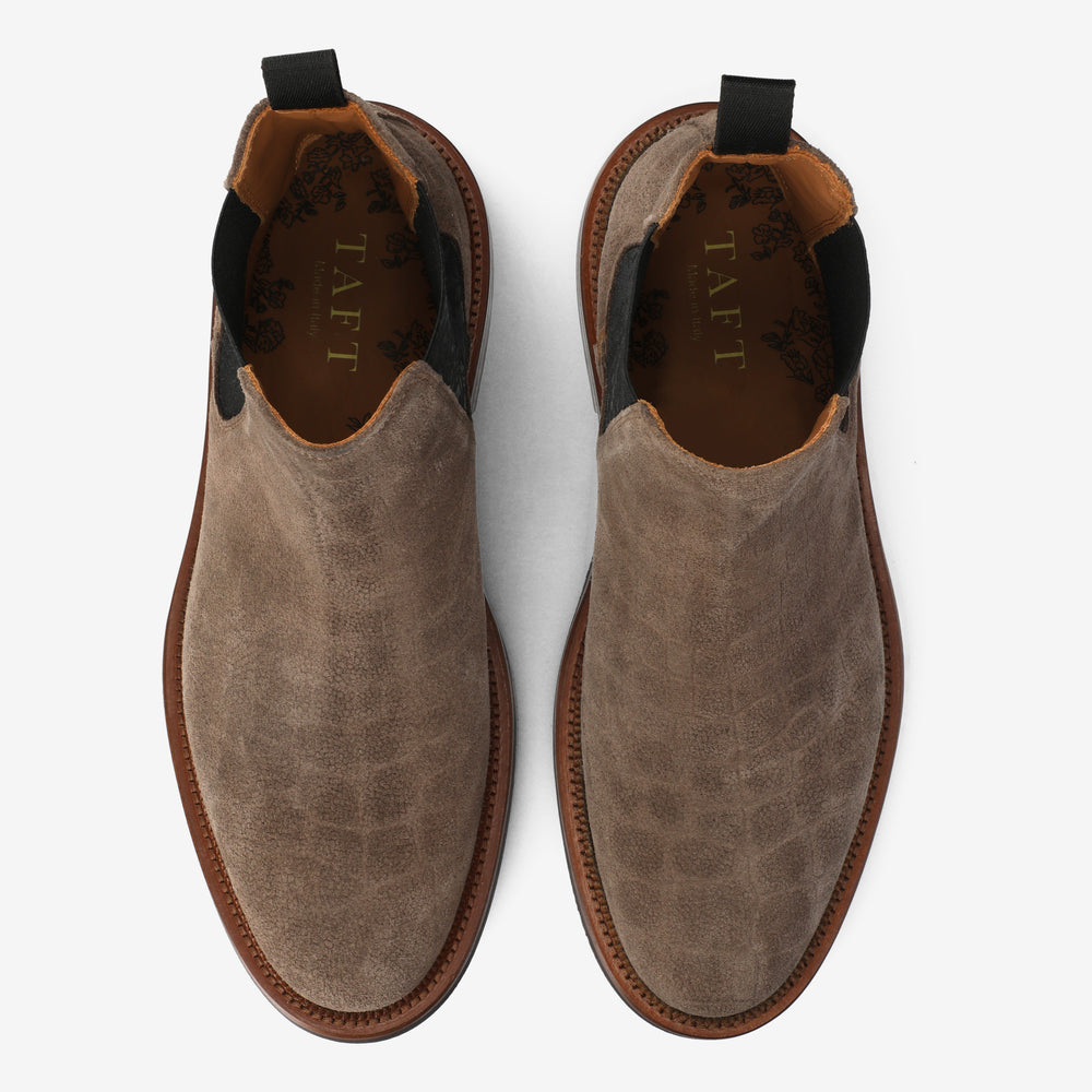 The Glen Boot in Taupe Croco