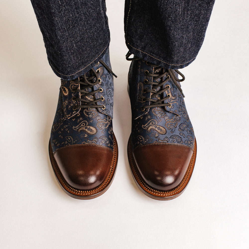 The Jack Dress Boot in Brown Paisley