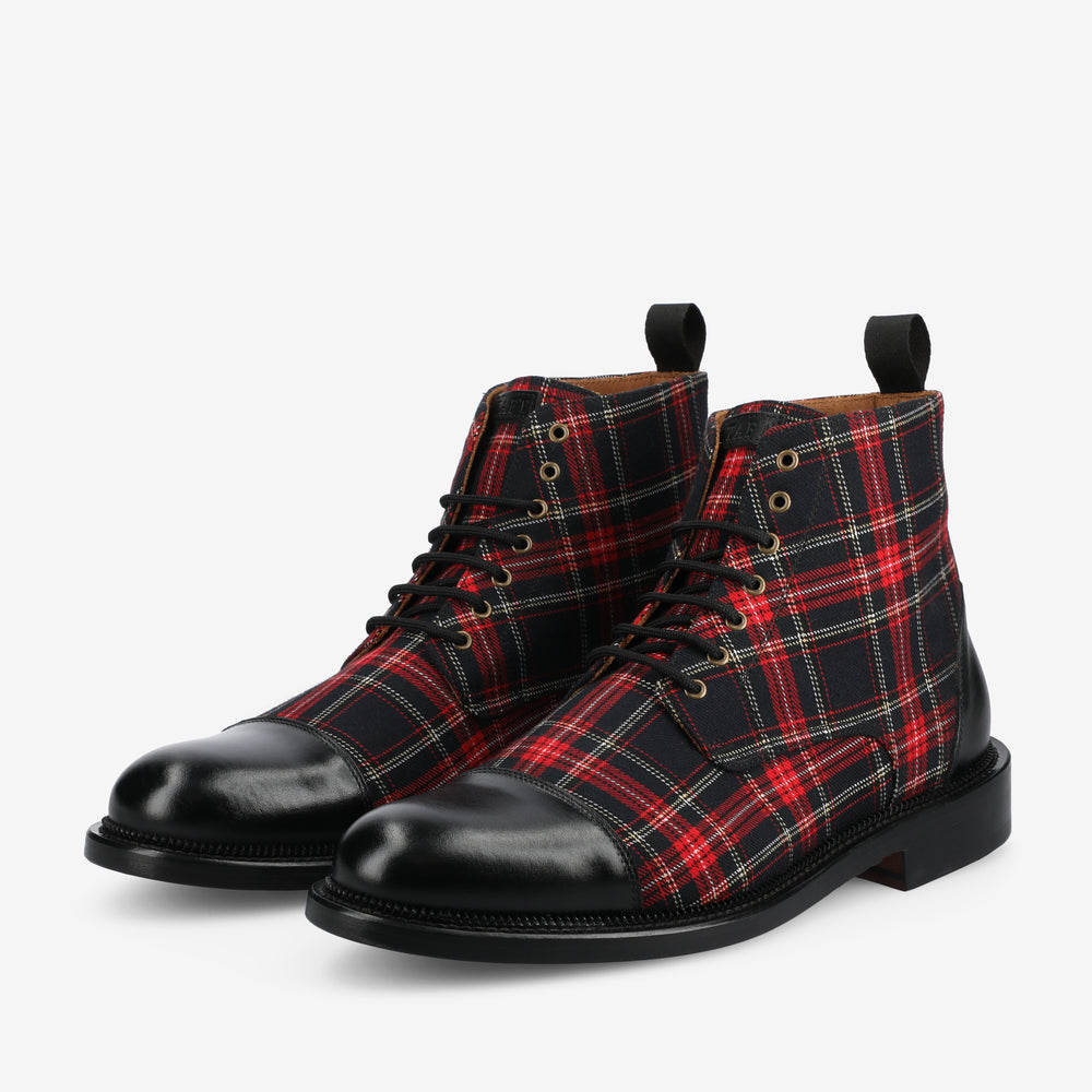 The Jack Dress Boot in Red Plaid