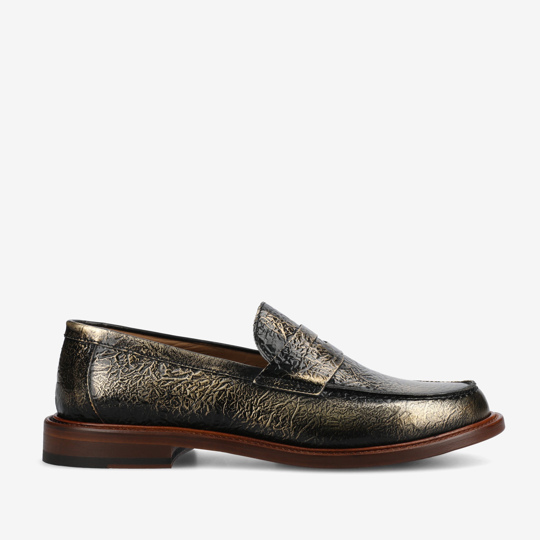 mens gold dress loafers Men's Champagne Velvet Shoes leather sole with blocked heel Also available in bright and neutral colors BRUNO MARC Men s Metallic