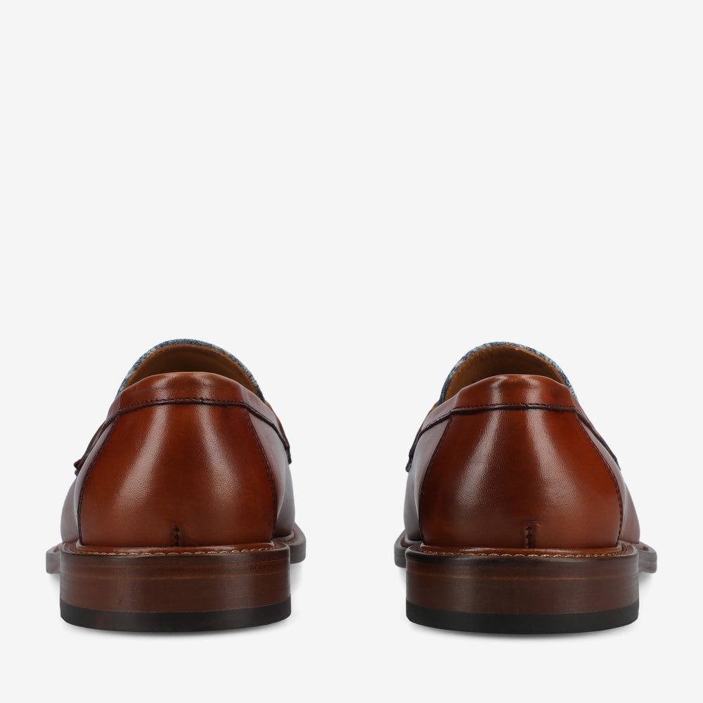 The Jack Penny Loafer in Washed Denim Floral