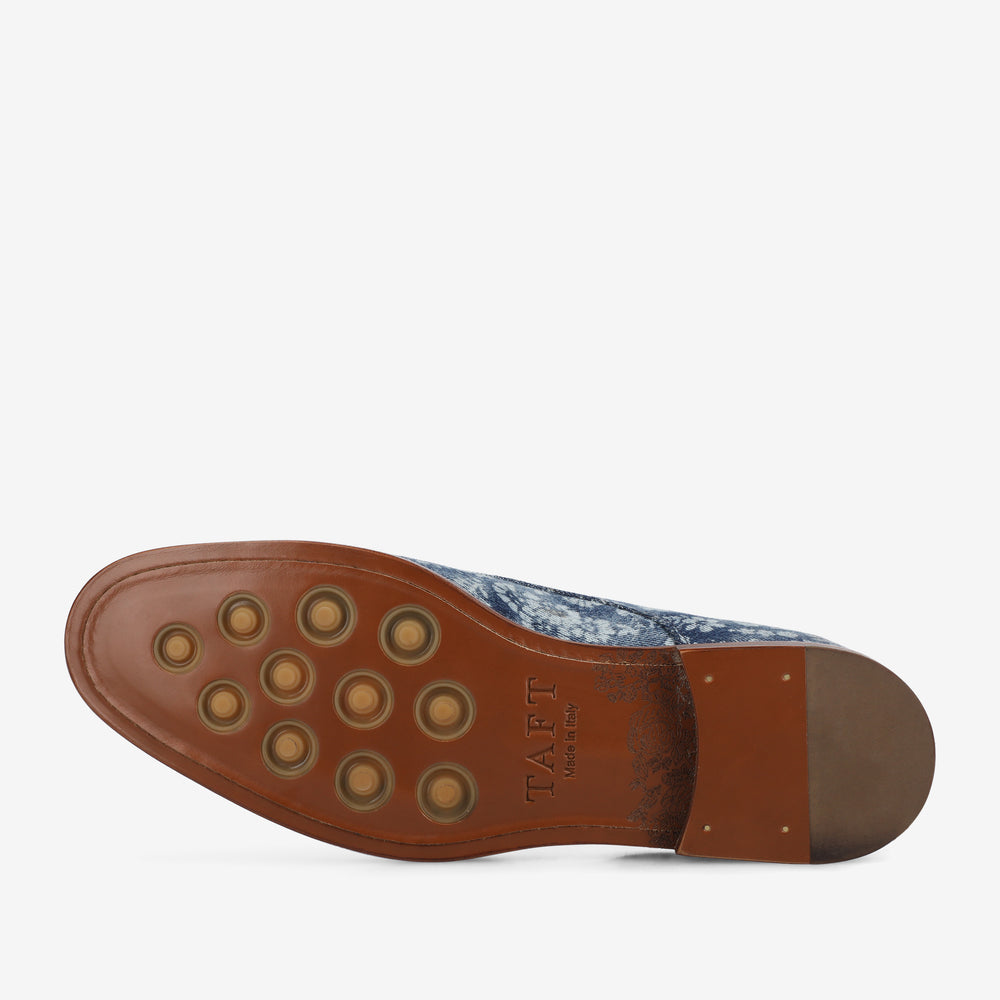 The Jack Oxford Shoe in Washed Denim Floral