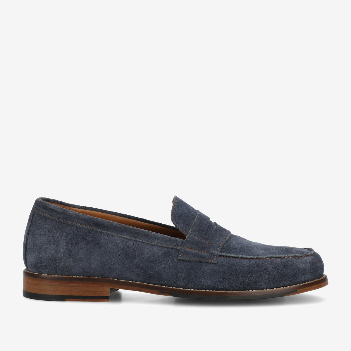 The Sterling Penny Loafer in Washed Blue Suede | TAFT display picture 2