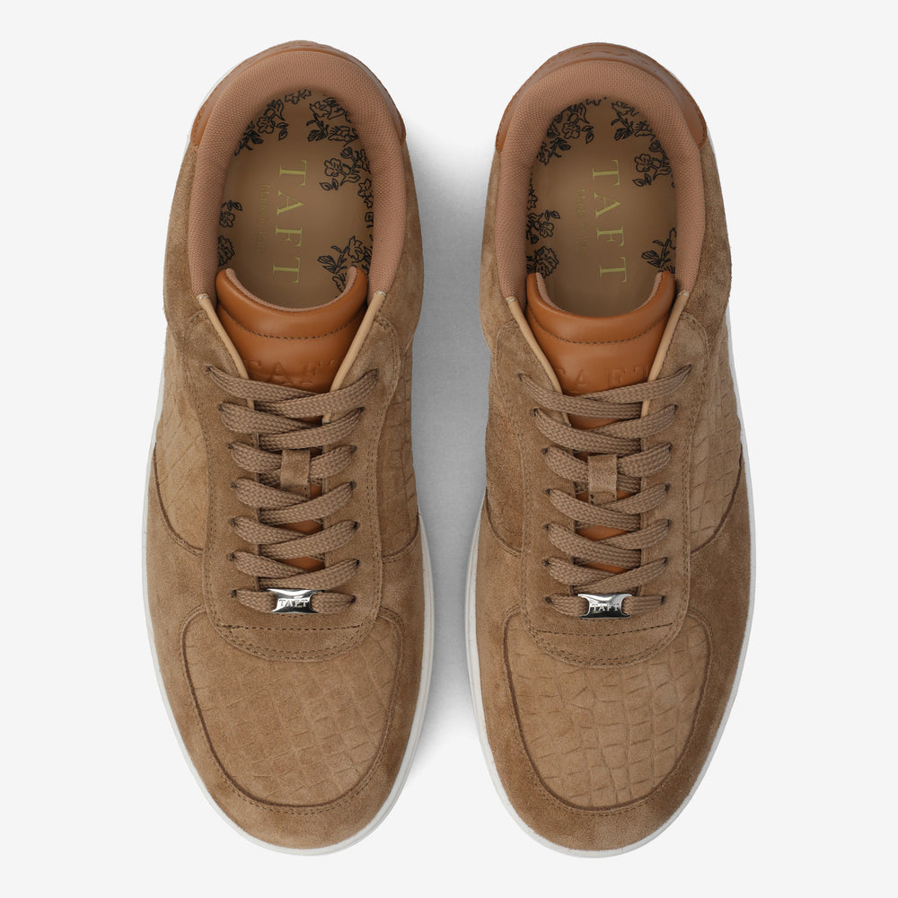 The Rapido Low-top Sneaker in Taupe Suede