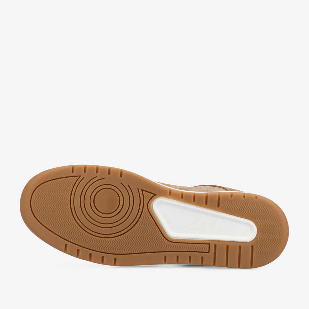 The Rapido Low-top Sneaker in Taupe Suede