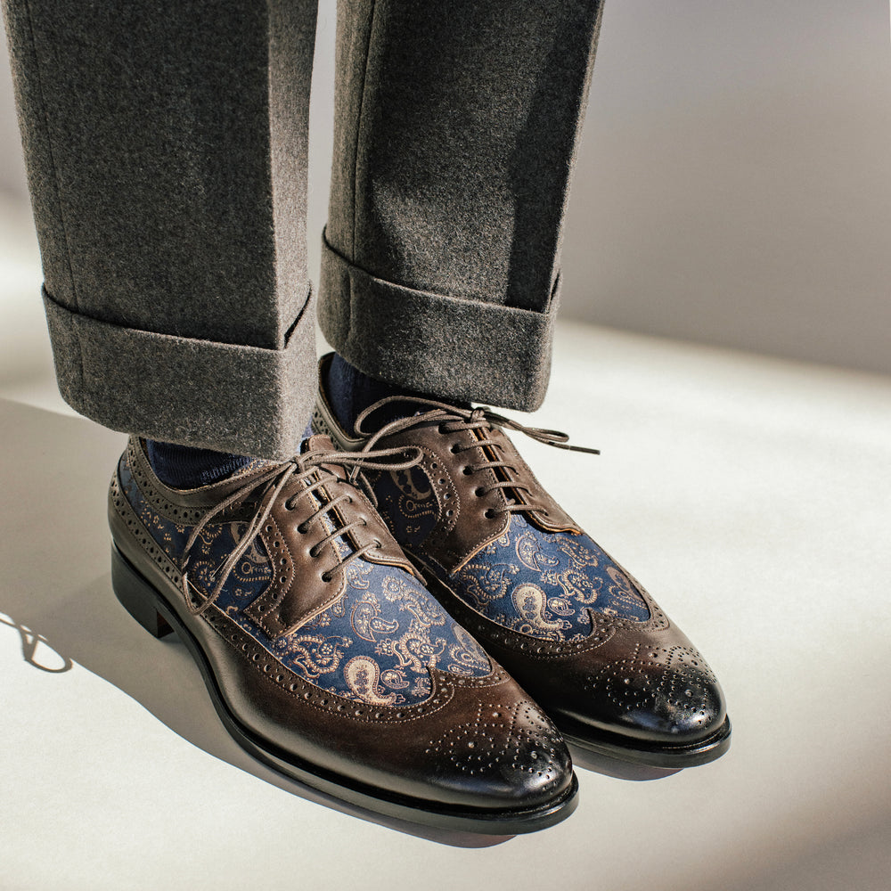 The Preston Shoe in Brown Paisley