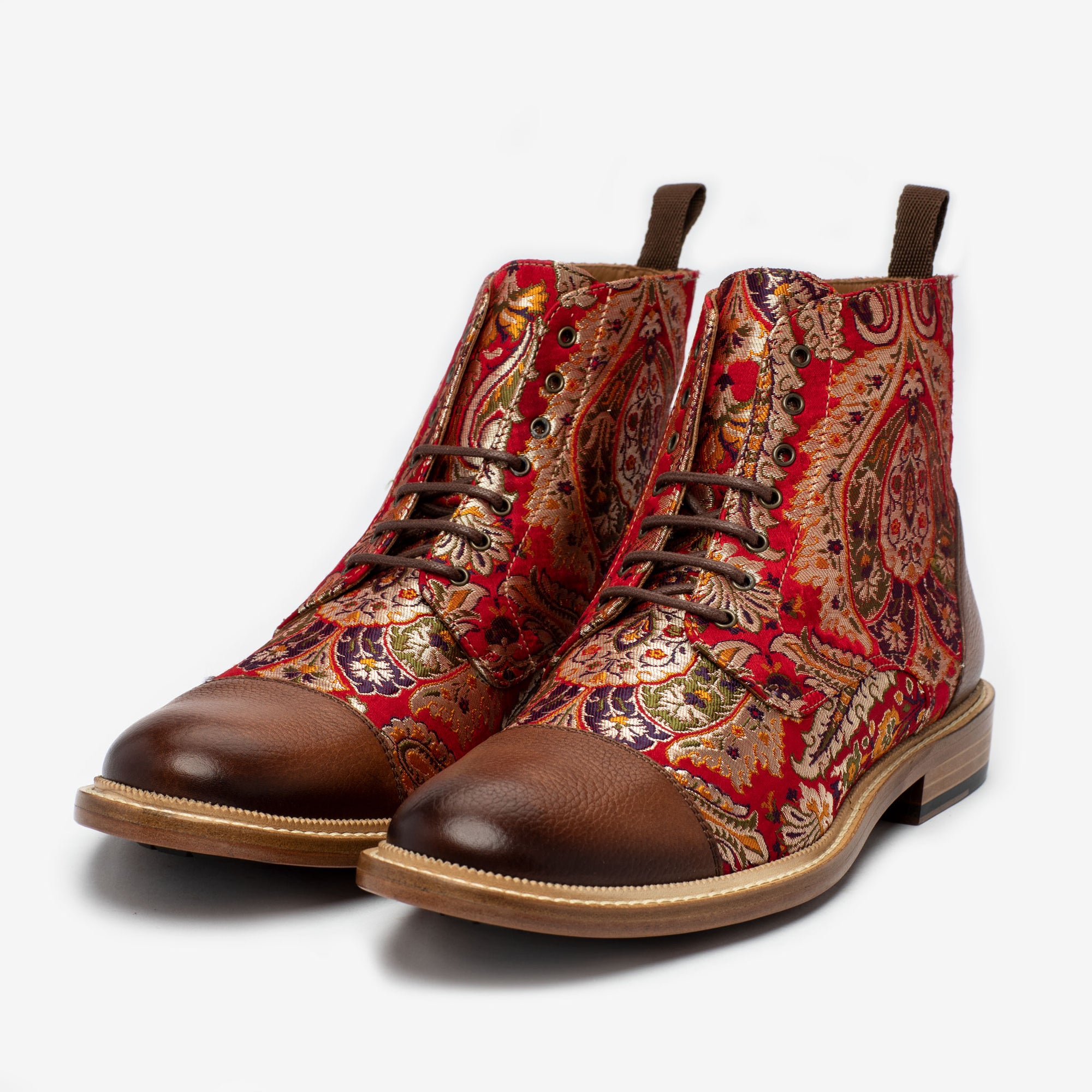 The Jack Boot in Red Paisley {{rollover}}