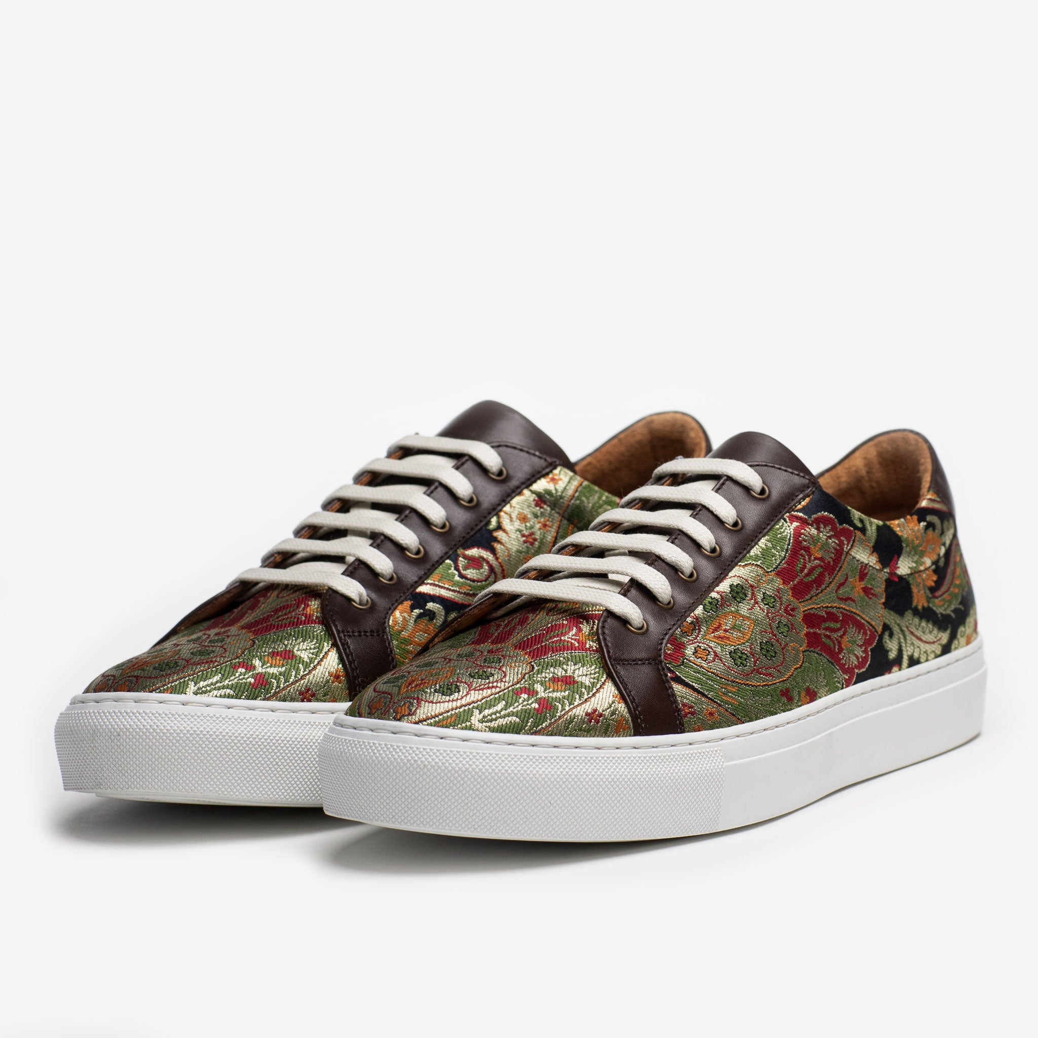 The Sneaker in Kashmir Multicolor Paisley Fabric | TAFT