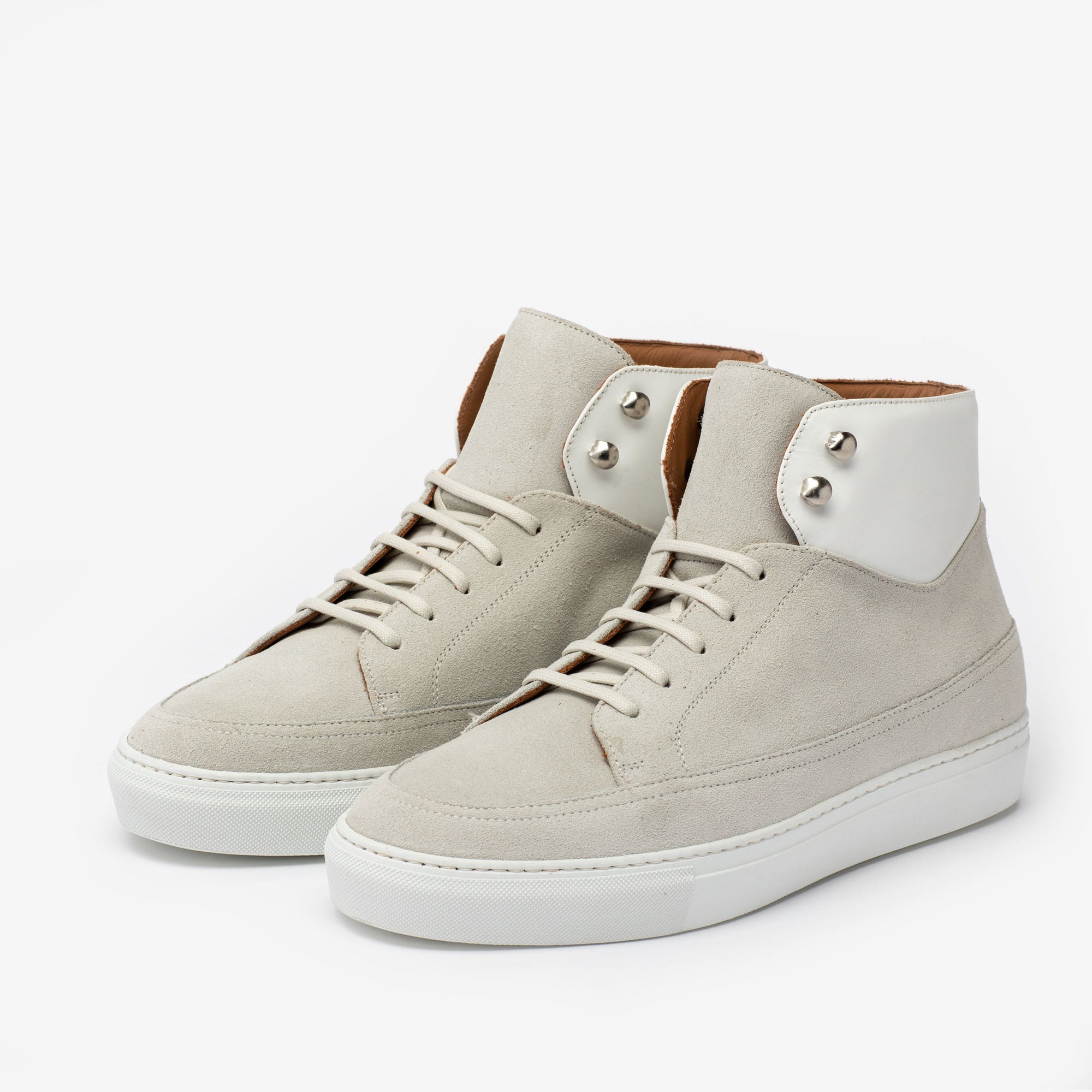 The Fifth Ave Hightop Sneaker in Cream {{rollover}}