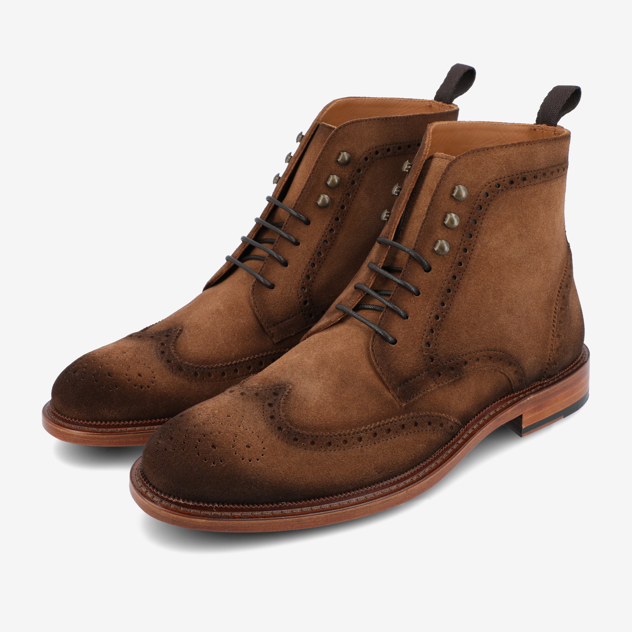 Suede store wingtip boots