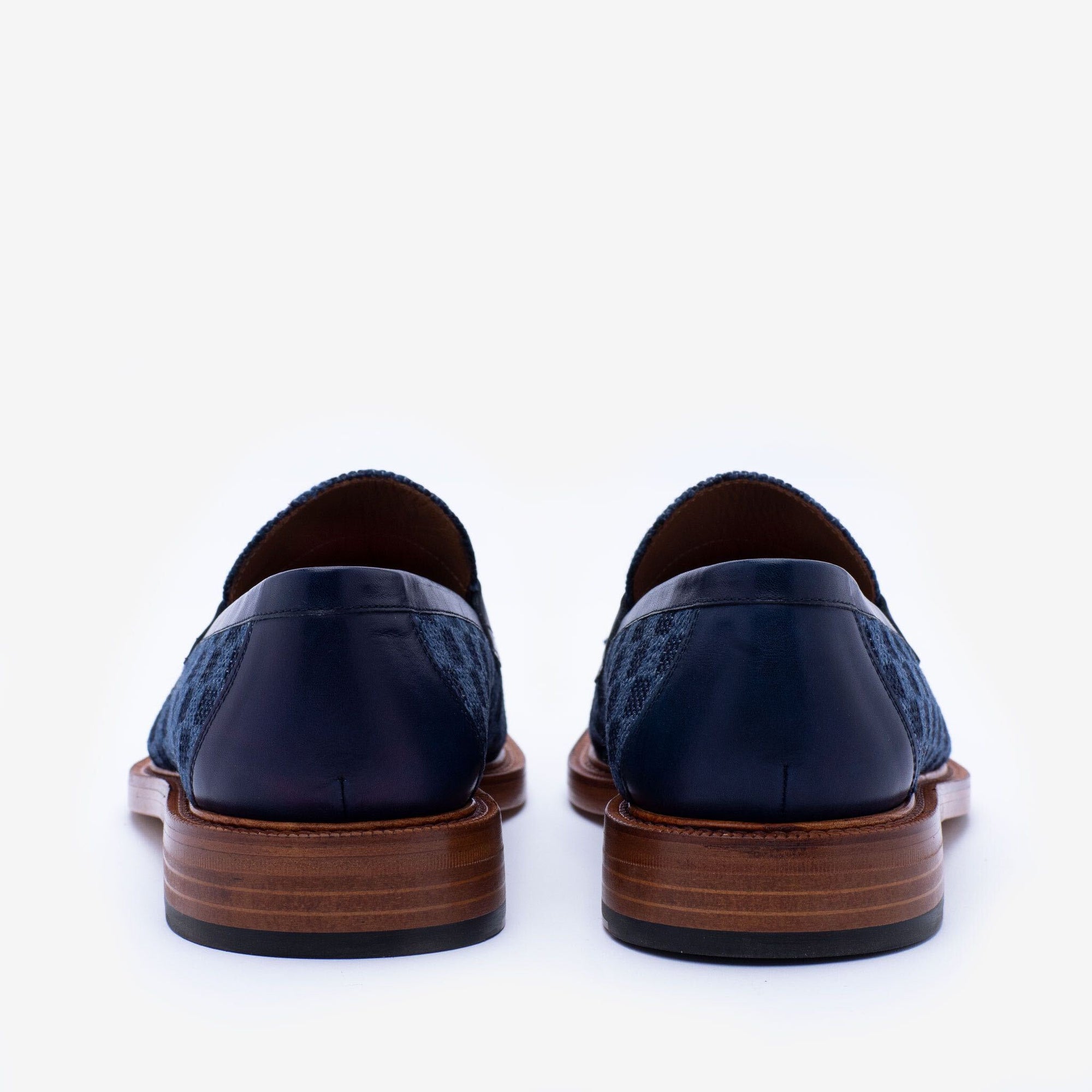 Fitz Loafer in Blue Check - Blue Loafers |