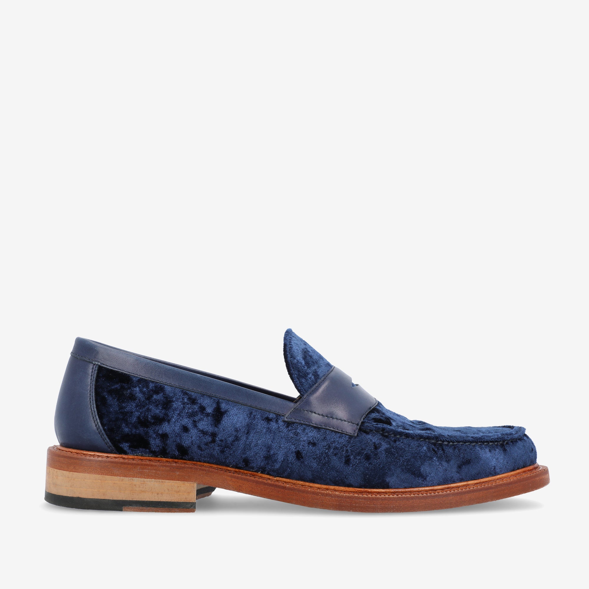 Blue Velvet Loafers