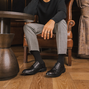 The Rome Shoe in Noir Viejo