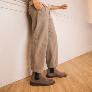 The Glen Boot in Taupe Croco