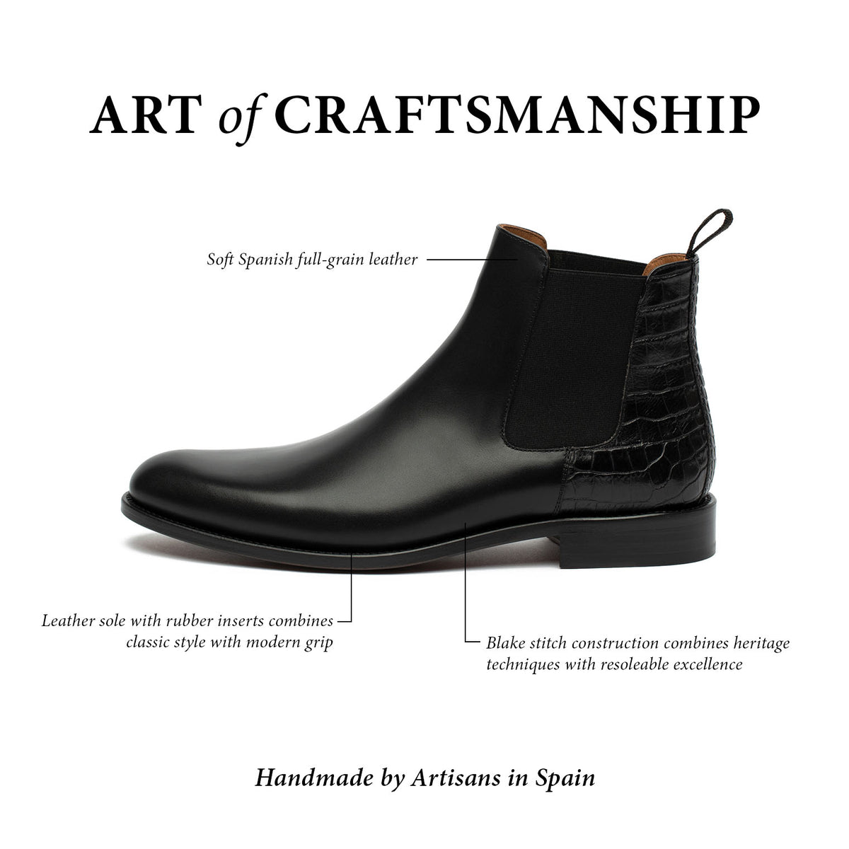 The Hiro Chelsea Boot in Midnight