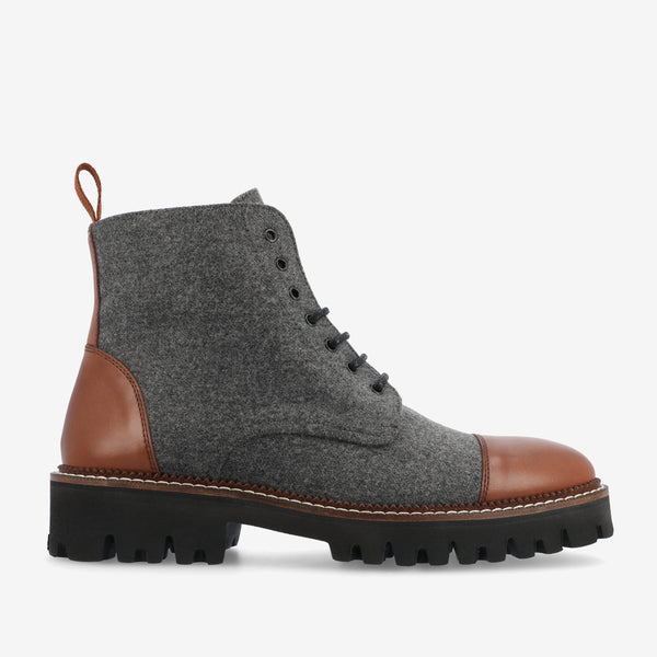 TAFT Gray and Brown Leather Sole Shoes The Jack Shoe - Grey/Brown Leather Shoes | TAFT main image 4