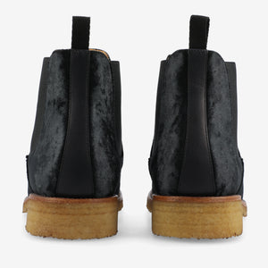 The Jude Boot in Black Velour