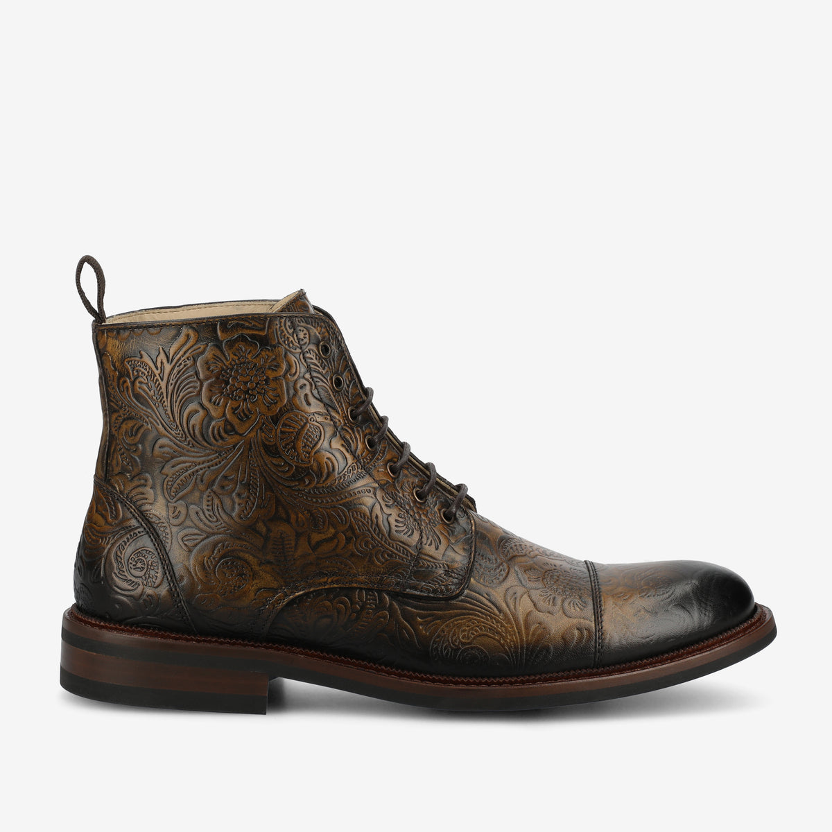 TAFT Handcrafted in Spain Cream High Top Boots Men’s Size 14 EU 48 Amazon.com | TAFT Mens Rome Genuine Leather Embossed Lace-up  main image 2