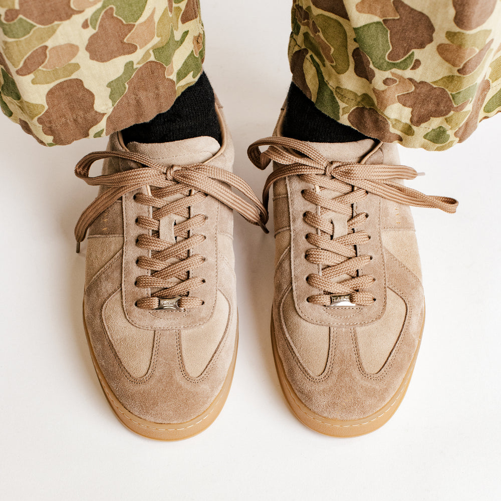 The Gatsby Sneaker in Taupe Suede