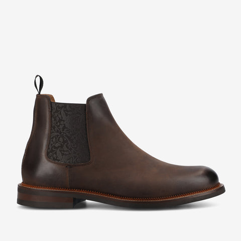 Taft Brown Woven Leather Chelsea Boots with Buckle NEW Taft Men main image 4
