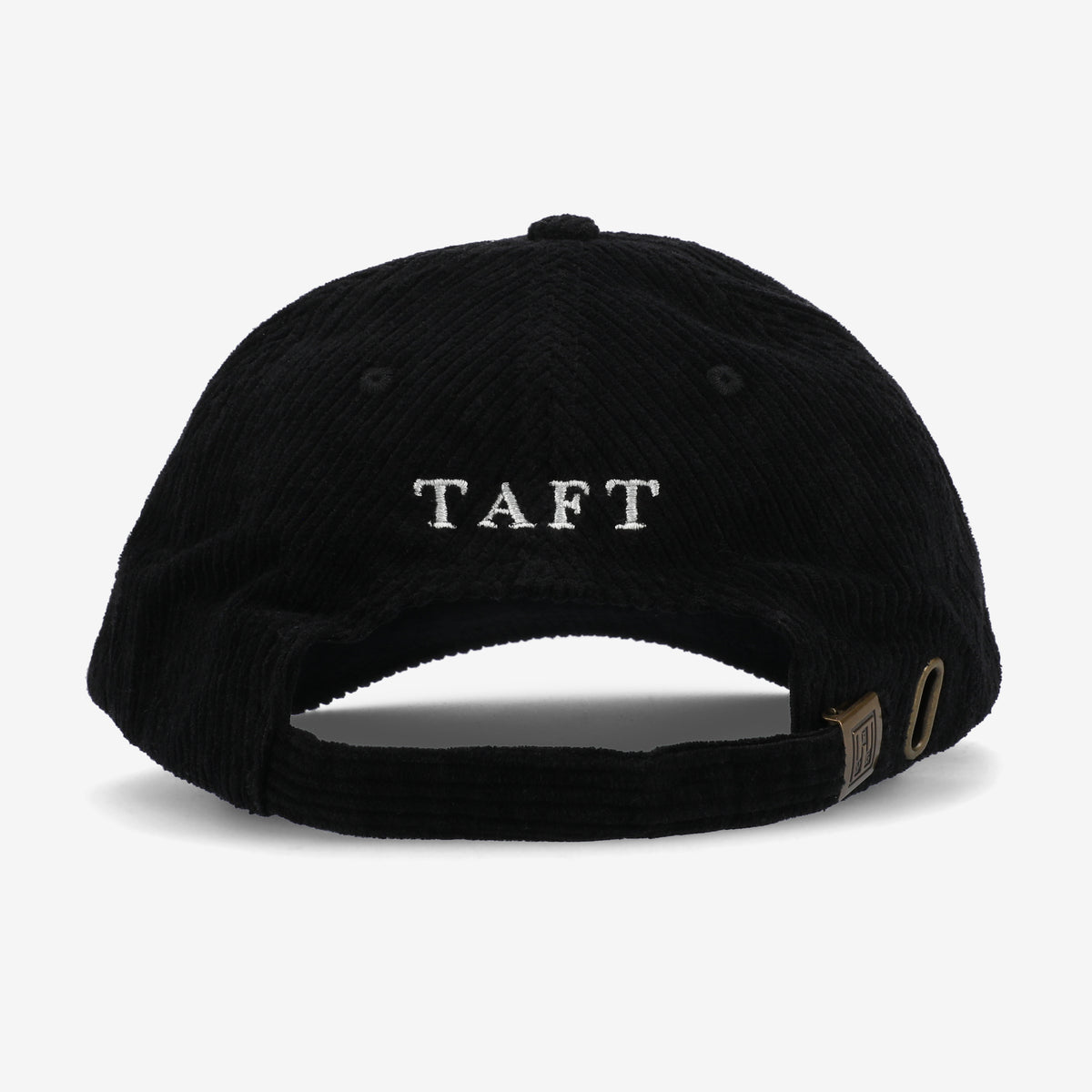 Take Care Heart Corduroy Hat in Black