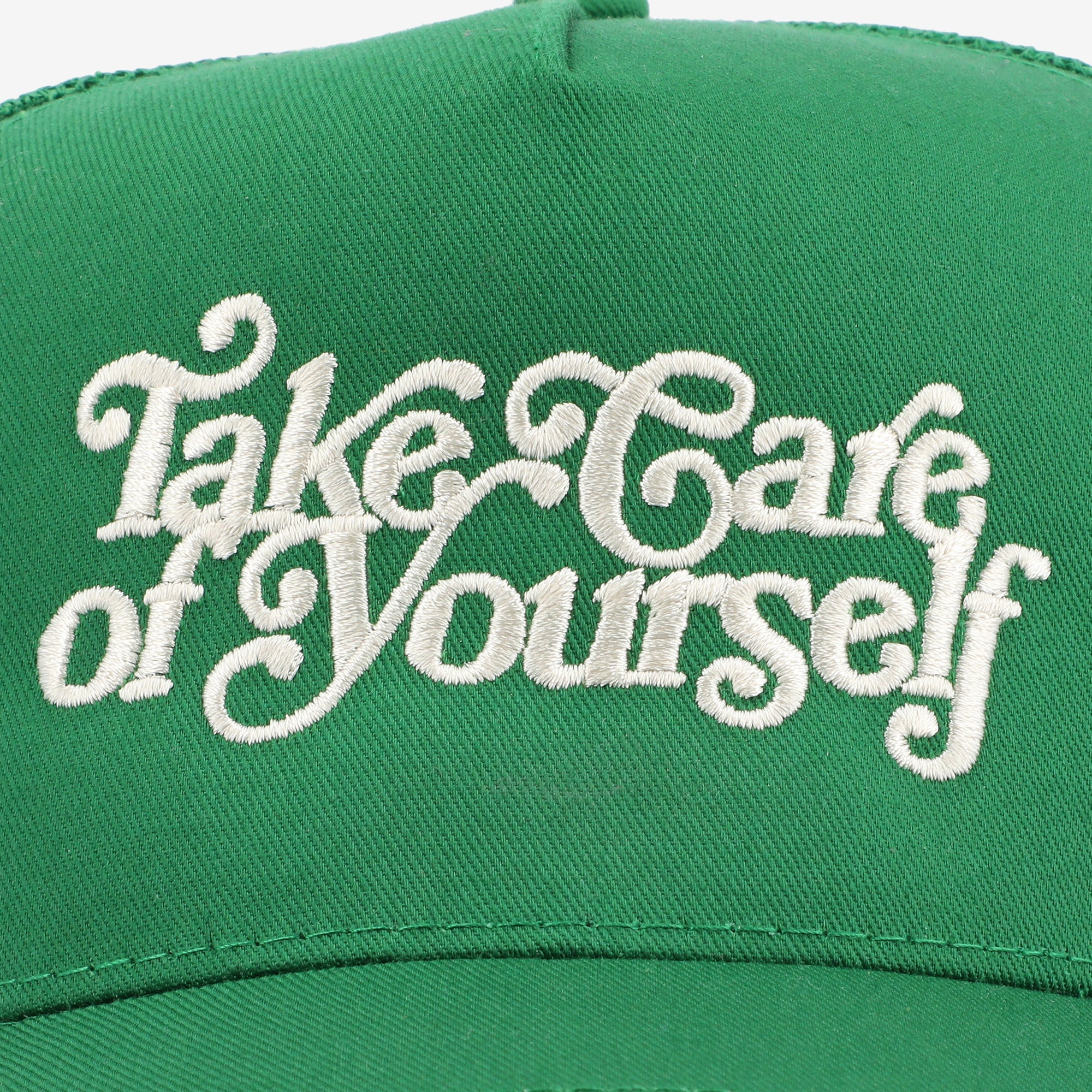 Take Care Hat in Kelly Green