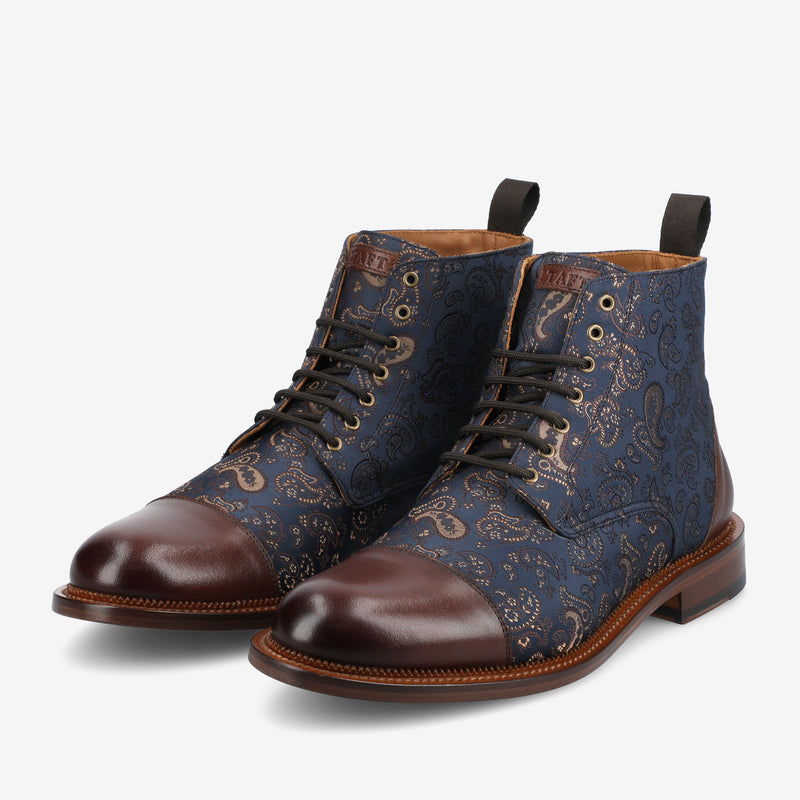 The Jack Dress Boot in Brown Paisley