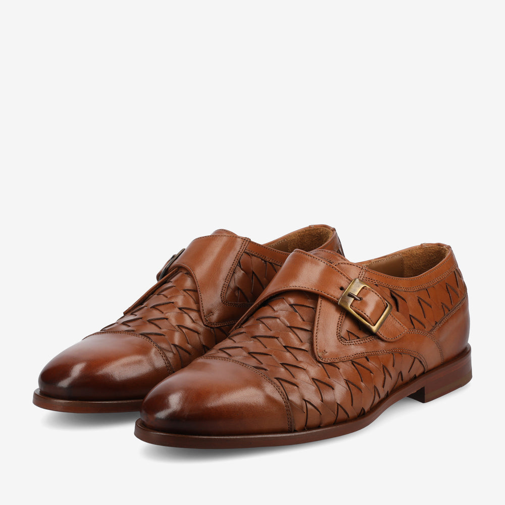 The Jack Monk Strap in Brown Woven