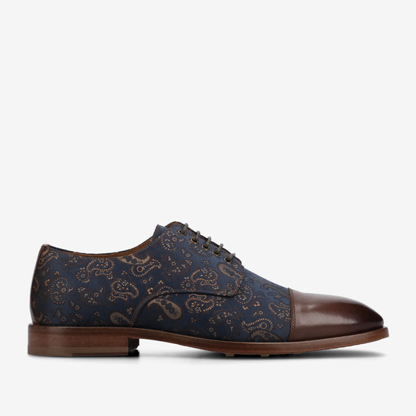 The Jack Oxford Shoe in Brown Paisley display picture 1