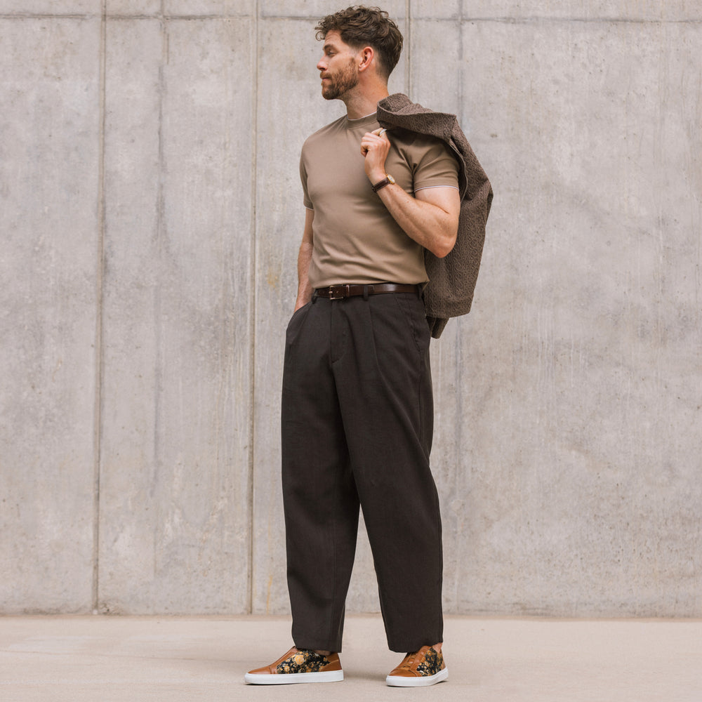 The James Sneaker in Eden Cognac