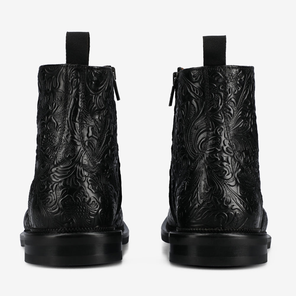 The Lewis Boot in Black Floral