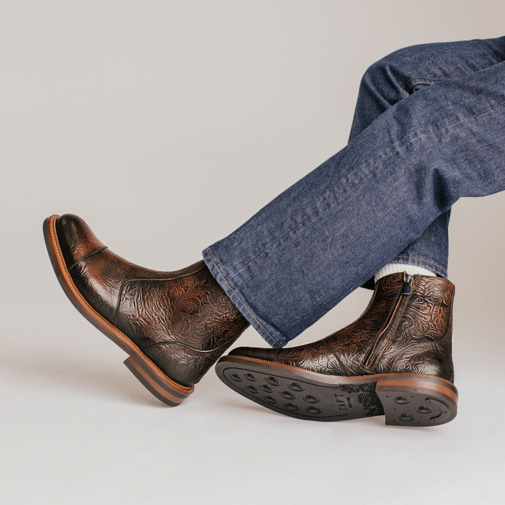 The Lewis Boot in Brown Floral