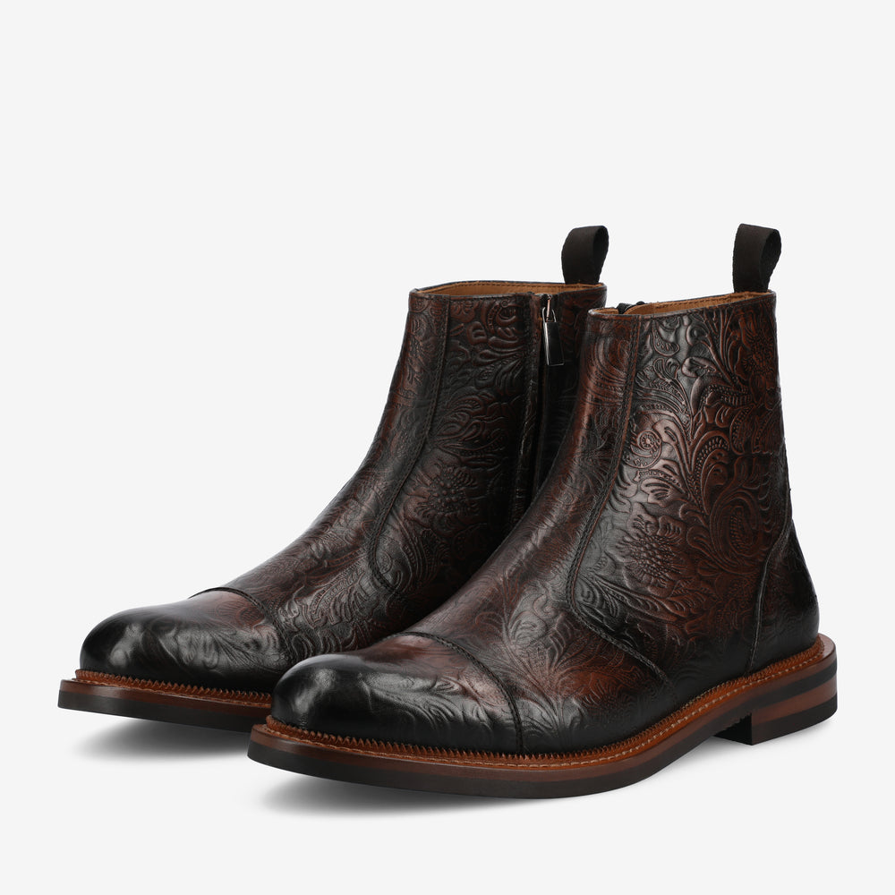 The Lewis Boot in Brown Floral