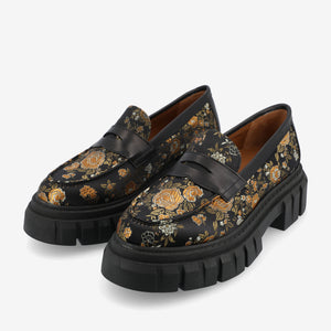 The Flora Women's Loafer in Eden Noir