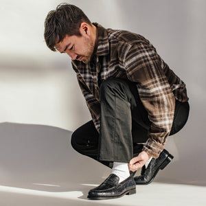 The Sterling Loafer in Black Croco