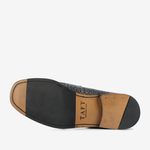 The Sterling Loafer in Black Croco