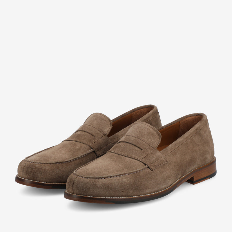 The Sterling Loafer in Taupe Suede