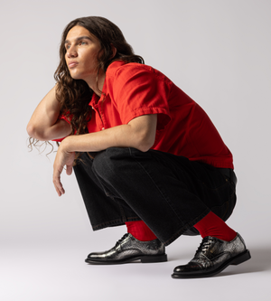 The Rome Shoe in Forged Floral