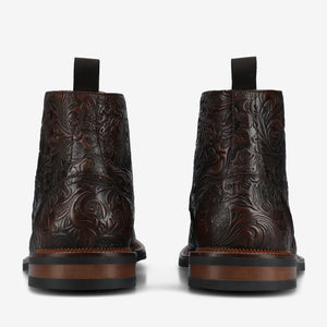 The Rome Dress Boot in Brown Floral