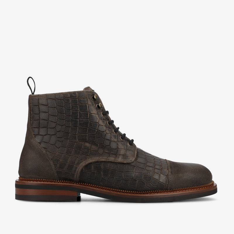 The Rome Boot in Brown Croco