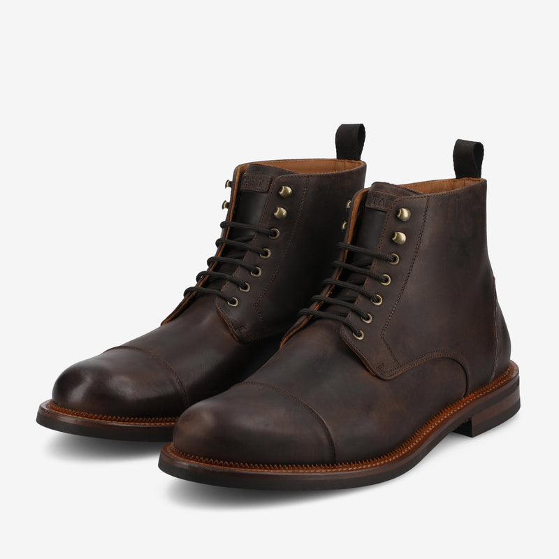 The Rome Dress Boot in Dark Brown