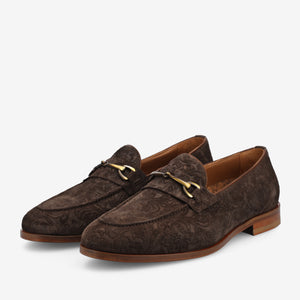 The Russell in Chocolate Floral Suede