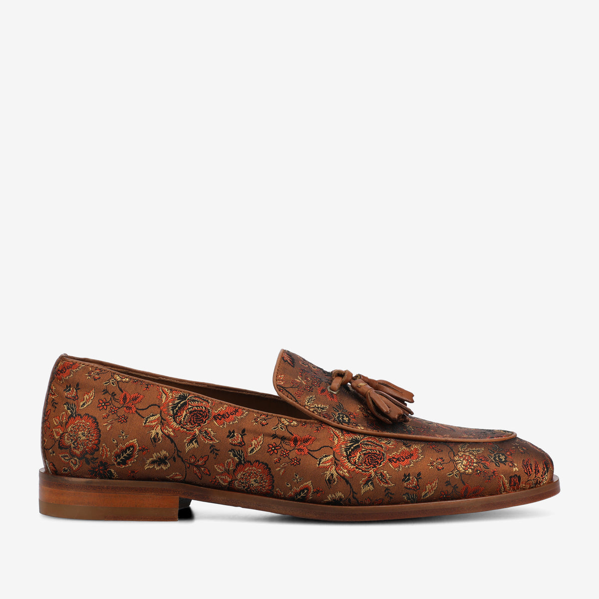 #Taft365 floral multicoloured loafers The Jack Penny Loafer in Washed Denim Floral | TAFT main image 3