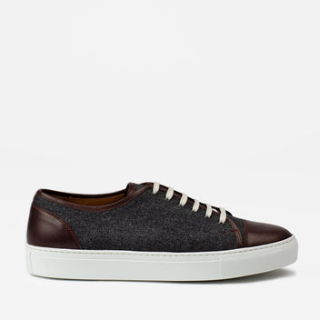 The Jack Sneaker in Grey/Oxblood